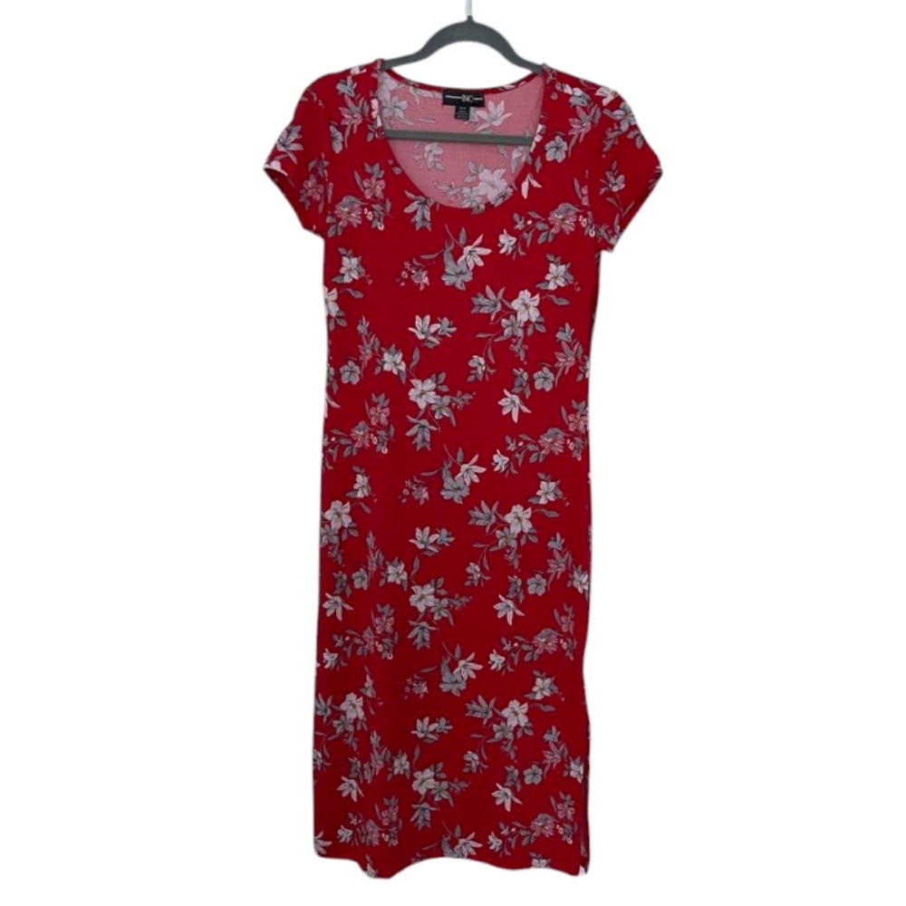 Multi-Coloured International INC Company Women's Cap Sleeve Floral Midi Dress